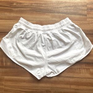 white lululemon shorts